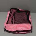 4-Piece Packing Cubes Travel Accessories Set for Suitcases - Luggage Organizer Bags with Double Zipper - Mesh Top - Small/Medium/Large/Slim - Pink