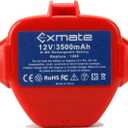 Exmate 12V 3500mAh Battery Replacement for Makita PA12 1220 1222 1233 1200 1201 1234 1235 192681-5 Cordless Power Tools