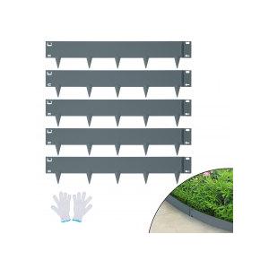 Steel Landscape Edging Metal Garden Edging, 17 inch, 7 Pcs