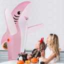 KMiKE Inflatable Shark Costume for Adult(Kids) Funny Halloween Costumes Fantasy Cosplay Blow up Costume (Pink)