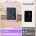 LCD Writing Tablet 10 Inch, Toys for 3 4 5 6 7 8 9 10 Year Old Boys Girls, Colorful Doodle Board Drawing Tablet, Gift for Boys Toddlers Age 3-12 Years, Memo Board, Drawing Pads with Lanyard(Purple)