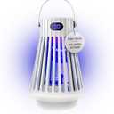 Zap Zone Defender Bug Zapper Outdoor Indoor, Rechargeable Mosquito Zapper with UV Light USB-C Electric Insect Trap Mosquito Repellent Outdoor Patio Camping Traps 3 Modes IPX5 Water Resistant Lantern