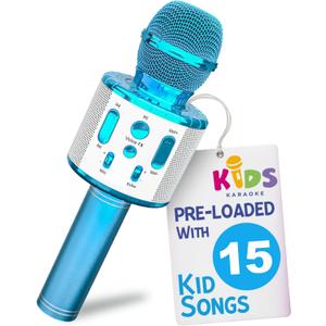 Move2Play, Kids Karaoke Microphone | Includes Pre-Loaded Songs & Bluetooth | Kids Birthday Party Gift | Toy for All Ages 2, 3, 4, 5, 6+ Year Old Girls, Boys & Toddlers