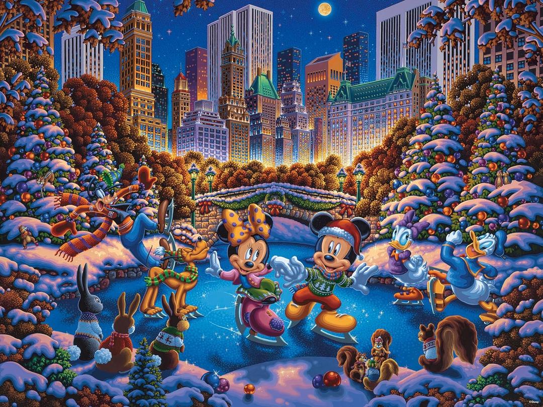Ceaco - Disney - Dowdle - Mickey and Friends - Skating in Central Park - 1500 Piece Jigsaw Puzzle