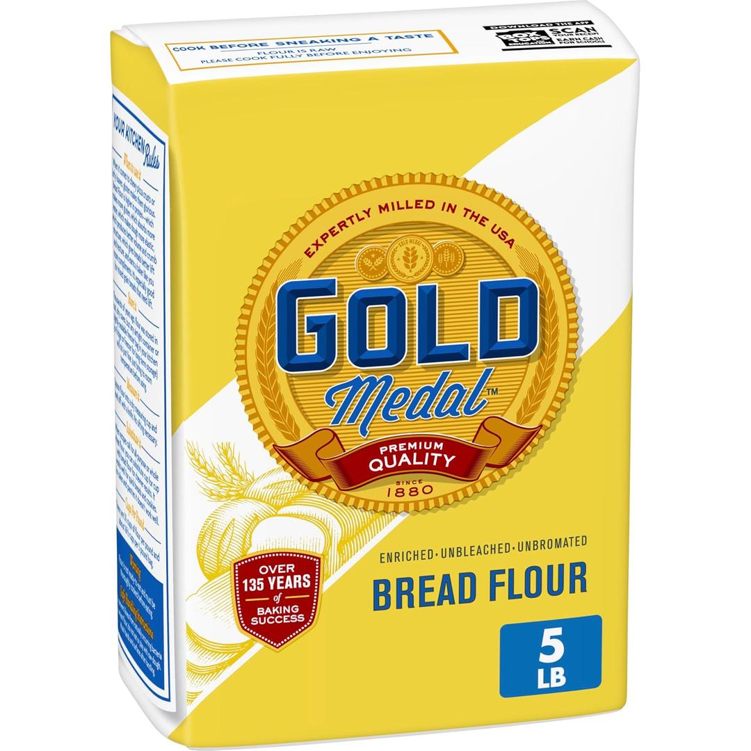 Gold Medal Premium Quality Bread Flour for Baking, 5 lb (EXP 12/22/26)