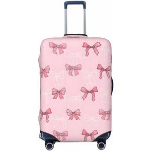 Cute Pink Bow Travel Luggage Cover, High Elasticity Washable Suitcase Cover Protector Fit 22-24 in Luggage Travel Accessories