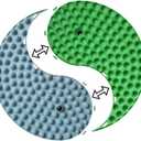 Foot Massager Mat, Yinyang Balance Tai chi Bagua Pattern with Magnetic Therapy, Acupressure Reflexology Mat for Daily Foot Relaxation and Pain Relief, Blue and Green