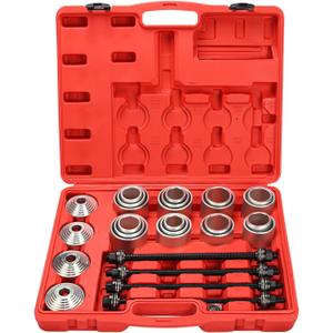 28pcs Press and Pull Sleeve Kit Bushes Bushing Bearings Seals Removal Installation Tool Bushes Bearings Seals Removal Install Tool