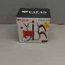 Hakan Teapot Set 93 Oz with Self Strainer Double Lids, Stainless Steel Midi Double Bondy Tea Pot Set 2.8 L, 2.9-Quart, Turkish Samovar Style, Tea Kettle for Loose Leaf Tea with Red Bakelite Handle