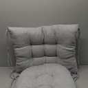 Rocking Chair Cushion, Non Slip Seat & Back Cushions with Ties, Comfort Durable High Resilience Silk and Sponge Particles Filling, Light Gray