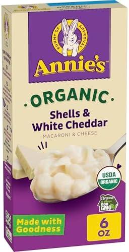 Pack of 4 Annie's Homegrown Organic Macaroni & Cheese - Shells & White Cheddar - 6 oz, 26 AUG 2025