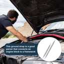 2 x 10pcs Universal Automotive Ground Straps, 10/12 inch Engine Ground Strap Kit Braided Copper Ground Straps Automotive Ground Strap Wire Ground Strap Connectors for Most Cars (Silver)