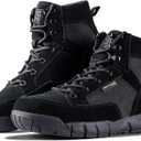 FREE SOLDIER Waterproof Hiking Work Boots Men's Tactical Boots 6 Inches Lightweight Military Boots Breathable Desert Boots (11, Black)