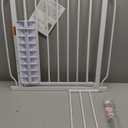 Cideny 29"-45" Baby Gate for Stairs, Auto Close Stroller Friendly Dog Gate Indoor for Doorways, Pressure Mounted Baby Gate, Easy Walk Through Gate for Children & Pets, White (29-45"Wide, 28"Tall)