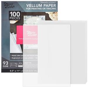Paper Junkie Vellum Paper - 8.5 x 11 in, 100 Sheets White Translucent - Translucent & Transparent Printer Sheets for Inkjet & Laser - Printable Tracing Paper for Invitations, Sketching & Drawing Paper Junkie Vellum Paper - 8.5 x 11 in, 100 Sheets White Translucent - Translucent & Transparent Printer Sheets for Inkjet & Laser - Printable Tracing Paper for Invitations, Sketching & Drawing