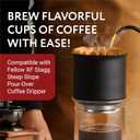 IMPRESA Stagg XF Pour Over Coffee Filter - Brown, 200-Pack & Disposable Pour Over Filters - Flat Bottom Papers for Coffee Maker - Compatible with Fellow Stagg XF