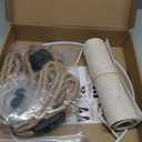 16.5FT Pendant Light Kit, Hanging Lights with Plug in Cord & Switch, Hemp Rope Swag E26 Socket Pendant Lamp, Extension Lantern Cable Vintage Farmhouse Industrial Retro DIY Decoration Fixtures