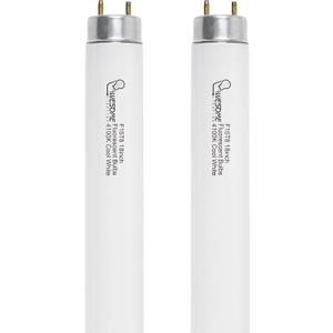 18 Inch F15T8/CW Fluorescent Light Bulb, 4100K Cool White, T8 15 Watts Fluorescent Bulb, Replacement Tube for Counter and Cabinet Fixture, G13 Base - 2 Pack