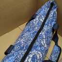American Mahjong Game Set, 166 Blue Tiles (1.2), 4 All-in-One Color Rack/Pushers & Drawstring Bag, Complete Mahjong Sets with Blue Printed Carrying Bag and Mahjong Tile Set Accessories