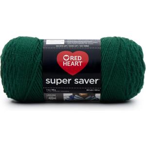 RED Heart Super Saver Yarn, Hunter Green (Single)
