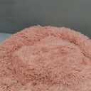 Dogs Bed for Small Dogs, Anti-Anxiety Washable Round Bed (Pink, 24.0" L x 24.0" W x 8.0" Th)
