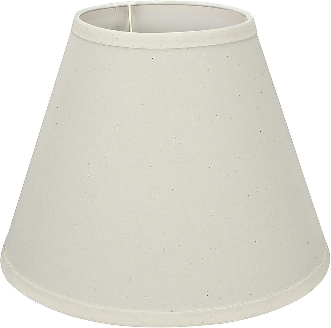 Aspen Creative 58876A Transitional Empire Shape Uno Construction Lamp Shade in Ivory, 6" Top x 12" Bottom x 9" Slant Height