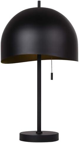 Canarm Henlee Table Lamp, Matte Black, 60W, On-Off Pull Chain, 11.75" W x 21.25" H