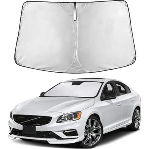 EcoNour Windshield Sunshade Compatible for Volvo S60 2011-2016 2017 2018, Sun Visor for Front Windshield & Window Sun Shade Cover, UV Heat Blocker & Protector, Car Accessories