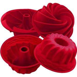 IELEK Silicone Fulted Pan Cake Nonstick Jello Molds Tube for Baking Cake, Jello, Gelatin, Bread, Para Gelatinas
