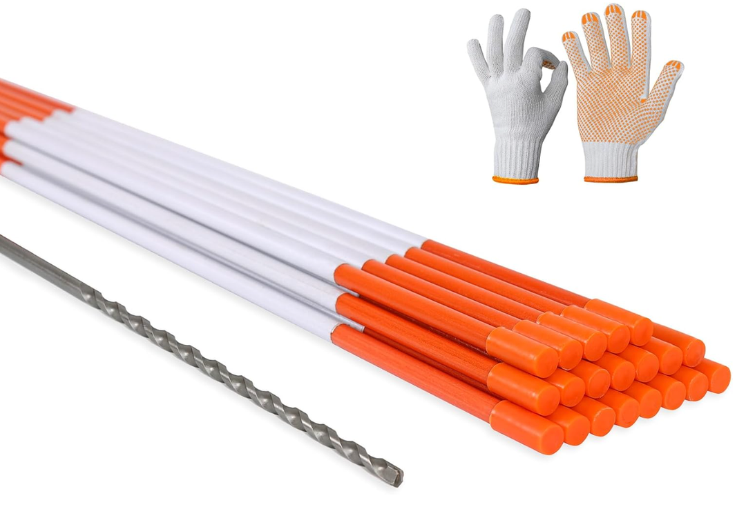58Inch 5FT Reflective Driveway Markers Solid Snow Stakes 20 Pack