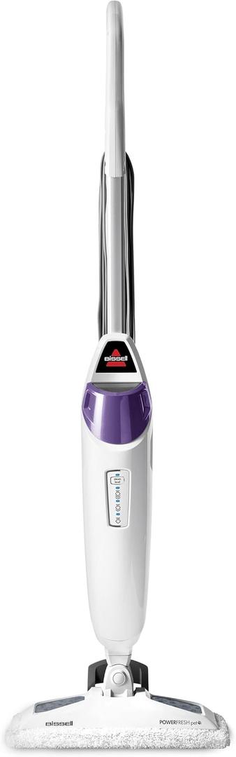 BISSELL PowerFresh Pet Steam Mop 19404 Hard Floor Steamer with Odor‑Eliminating Scent Discs, Easy Scrubber for Tough Messes, 2 Steam Levels, Sanitizes
