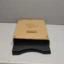 VaeFae Bamboo 2 Step Stool with Non-Slip Step Treads and 2 Cutout Handles (Black)