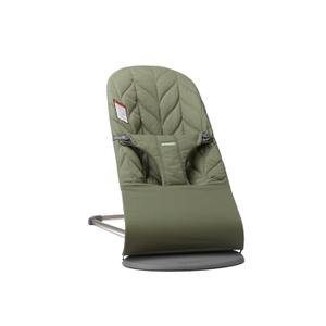 BabyBjrn Bouncer Bliss, Dark Green, Woven, Petal Quilt | 2-in-1 Adjustable Baby Bouncer Seat and Toddler Chair, Newborn to Toddler (8-29 lbs), 4 Positions, Lightweight & Portable