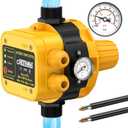Smart Pressure Switch with Gauge for Well Pump, 110V-120V Automatic