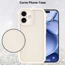 MZELQ for iPhone 17 Case 2025 Case, Silicone Wave Ripple Cute Pattern, Camera Protection Soft Slim Shockproof for Girls Women -White