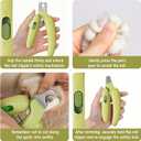 6 x Dog Nail Clippers,Dog Nail Trimmers for Small Medium Dogs and Cats - Professional Grooming Tool with Safety Lock, Sharp Stainless Steel Blade Prevents SplittingIncludes Nail File (Green-mini)