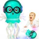 Dancing Octopus Baby Toys, Light Up Music Tummy Time Toys with 2 Flash Lights,Moving Electric Crawling Squid Toy for Babies with 1 Wheel,Baby Toy for 3 4 5 Year Old Boy Girl Christmas Birthday Gifts