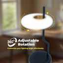 Touch Control Bedside Table Lamp  Dimmable Nightstand Lamp with Outlet for Bedroom, Living Room, and Office