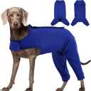 Kuoser Dog Surgery Suit for Back Legs, Dog Rear Leg Sleeve to Stop Licking, Female Spay Recovery Suit for Dogs After Surgery, Pet Puppy Surgical Onesie for Abdomen Wounds Skin Disease (XX-Large, Blue)