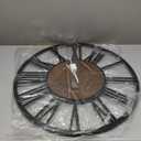 LEIKE Large Wall Clocks with Night Light Battery Operated,Silent Non Ticking,Rustic Modern Big Wood Clock for Living Room, Bedroom,Kitchen,Farmhouse,Office,Home Decor-24 Inch(Roman Numerals)