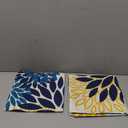 DFXSZ Blue Yellow Flower Pillow Covers 18x18 Inch Set of 2 Outdoor Throw Pillows Outdoor Waterproof Decor for Living Room Sofa Patio Funiture Garden Floral Polyester Pillow Covers 012D18