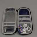 Insulin Cooler Travel Case, Portable Temperature Display Medicine Travel Cooler, Diabetes Case with 2 Reusable Ice Packs TSA Approved for Diabetic Supplies Patent Pending(Purple)