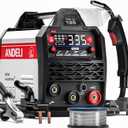 ANDELI 135Amp MIG Welder 110V/220V Dual Voltage, Portable Gasless Welder Flux MIG/Lift Tig/Stick 3-in-1 Multiprocess Welder LED Digital Display Welding Machine IGBT Inverter Welder