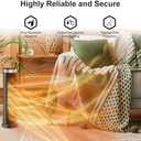 Space Heater for Indoor Use with Remote - 70 Oscillating Tower Electric Heater, 24 Inchs, 12H Timer, 1500W Quiet PTC Ceramic Heating with Thermostat, Fast Safety Heat for Office, Home, Bedroom