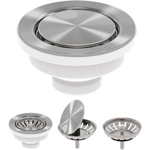 KRAUS Stainless Steel Versi Drain Assembly with FlipCap, ST-4