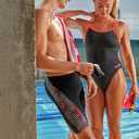 ARENA Women's Solid Team MaxLife Sports Swimsuit Lace Back One Piece Racing Bathing Suit Competition Training Athletic Swimwear