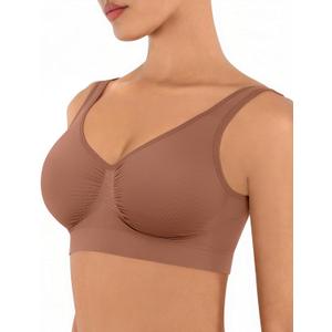 FeelinGirl Bras for Women No Underwire Seamless Smooth Bralette Full Coverage Comfy Everyday Bras with Wide Straps (XXL)