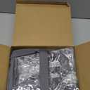 Clear Vinyl Zippered Storage Bags (3-Pack) 40L Sturdy Storage Bags for Sweaters, Blankets, Comforters, Bedding Sets and Much More! (Gray, 18x15x9)