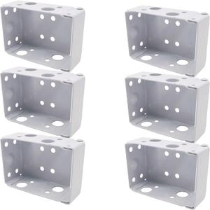 TIHOOD 6PCS 2.5 inch Blind Brackets Low Profile Box Mounting Bracket for Window Blinds