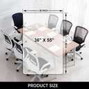 Kuyal Clear Chair mat for Hardwood Floor 36 x 55 inches Transparent Floor Mats Wood/Tile Protection Mat for Office & Home (36" X 55" Rectangle)